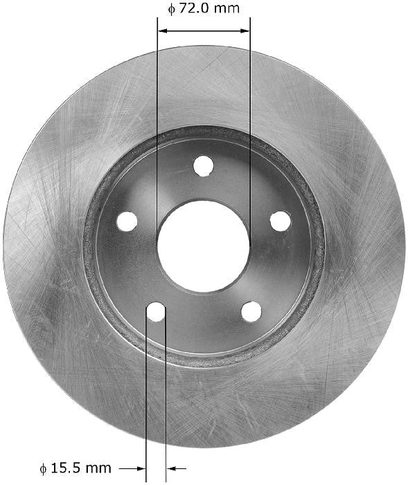 BENDIX PREMIUM DRUM AND ROTOR Disc Brake Rotor PRT5254