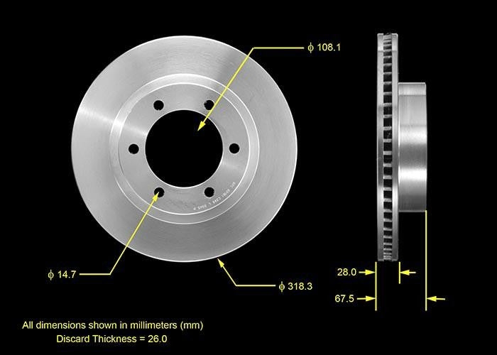 BENDIX PREMIUM DRUM AND ROTOR Disc Brake Rotor PRT5458