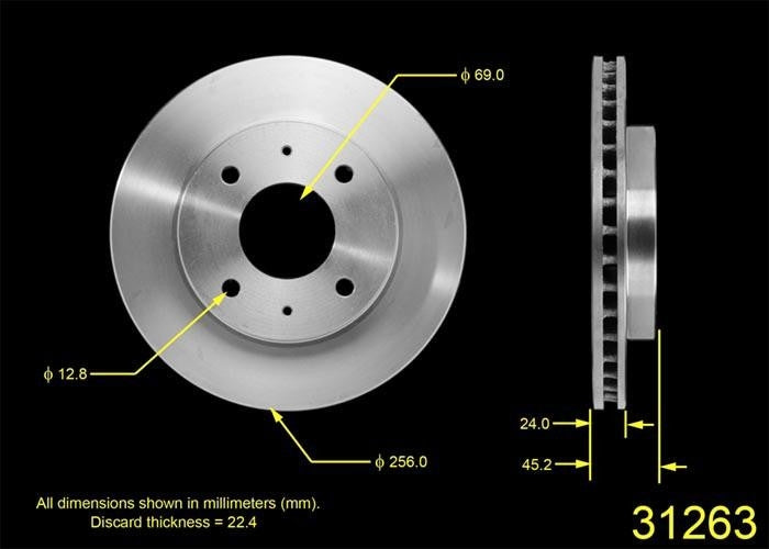 BENDIX PREMIUM DRUM AND ROTOR Disc Brake Rotor PRT5460