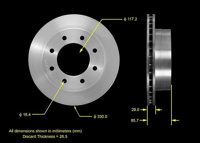 BENDIX PREMIUM DRUM AND ROTOR Disc Brake Rotor PRT5466