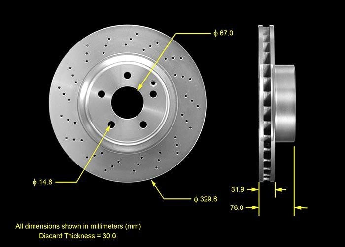 BENDIX PREMIUM DRUM AND ROTOR Disc Brake Rotor PRT5470