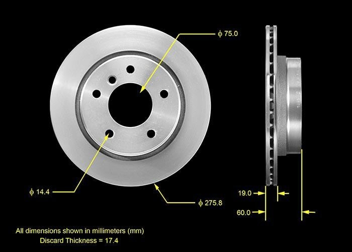 BENDIX PREMIUM DRUM AND ROTOR Disc Brake Rotor PRT5474