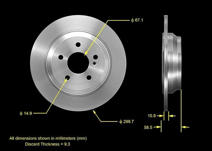 BENDIX PREMIUM DRUM AND ROTOR Disc Brake Rotor PRT5479