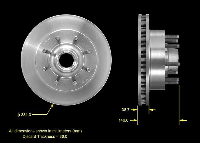 BENDIX PREMIUM DRUM AND ROTOR Disc Brake Rotor and Hub Assembly PRT5480