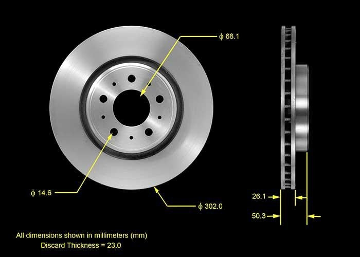 BENDIX PREMIUM DRUM AND ROTOR Disc Brake Rotor PRT5481