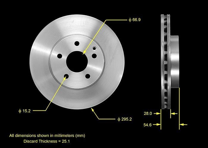 BENDIX PREMIUM DRUM AND ROTOR Disc Brake Rotor PRT5483