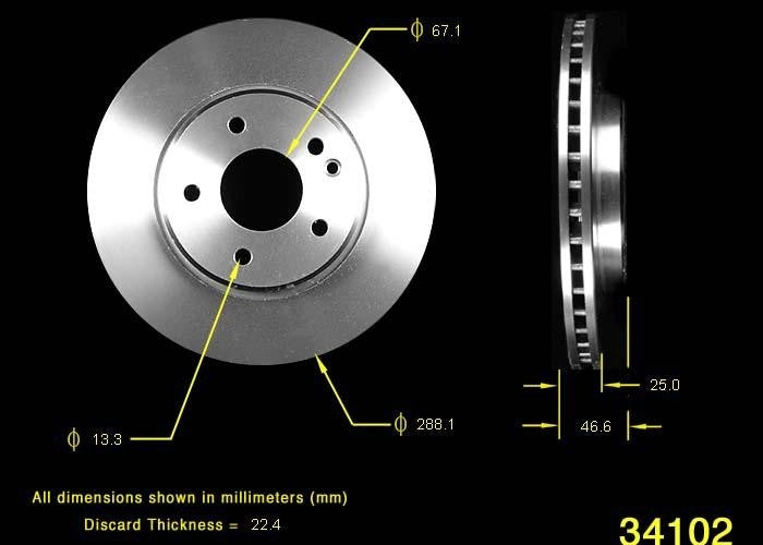 BENDIX PREMIUM DRUM AND ROTOR Disc Brake Rotor PRT5492