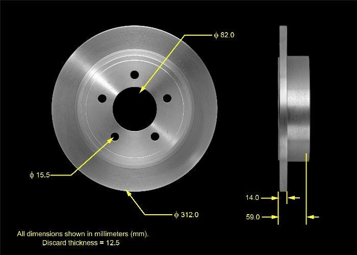 BENDIX PREMIUM DRUM AND ROTOR Disc Brake Rotor PRT5496