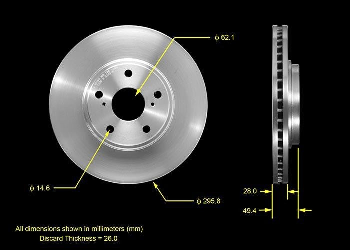 BENDIX PREMIUM DRUM AND ROTOR Disc Brake Rotor PRT5497