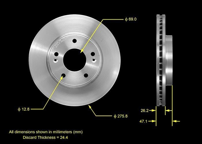 BENDIX PREMIUM DRUM AND ROTOR Disc Brake Rotor PRT5505