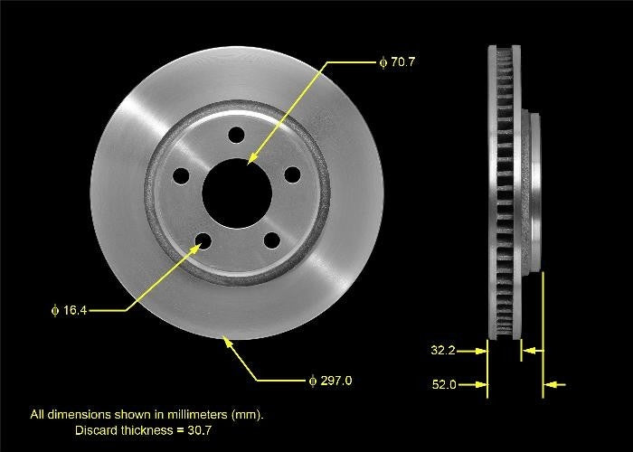 BENDIX PREMIUM DRUM AND ROTOR Disc Brake Rotor PRT5518