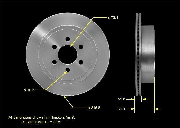 BENDIX PREMIUM DRUM AND ROTOR Disc Brake Rotor PRT5523