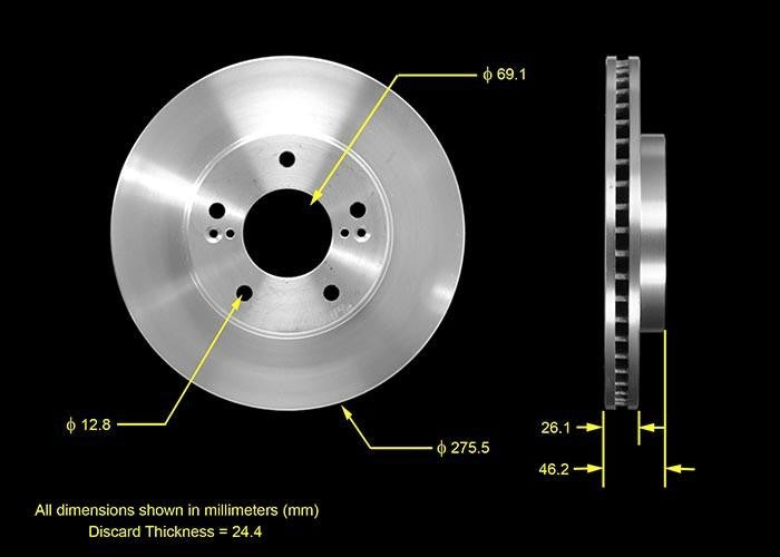 BENDIX PREMIUM DRUM AND ROTOR Disc Brake Rotor PRT5525