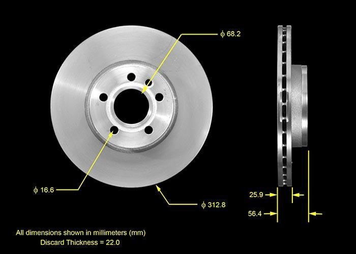 BENDIX PREMIUM DRUM AND ROTOR Disc Brake Rotor PRT5531