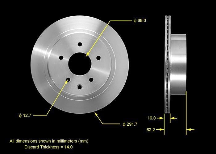 BENDIX PREMIUM DRUM AND ROTOR Disc Brake Rotor PRT5536