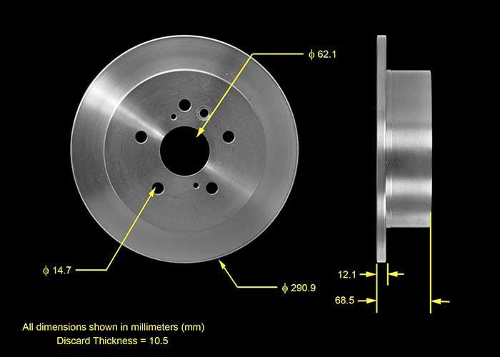 BENDIX PREMIUM DRUM AND ROTOR Disc Brake Rotor PRT5550