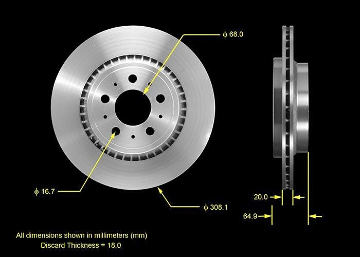 BENDIX PREMIUM DRUM AND ROTOR Disc Brake Rotor PRT5553