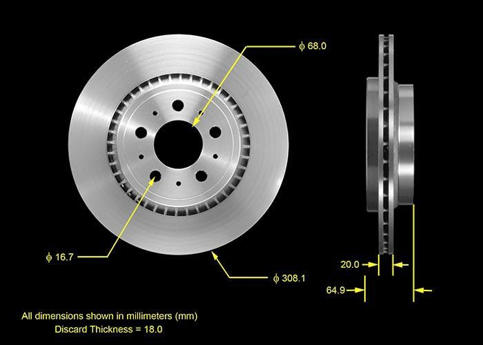 BENDIX PREMIUM DRUM AND ROTOR Disc Brake Rotor PRT5553