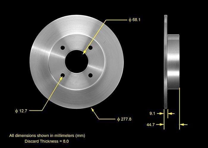 BENDIX PREMIUM DRUM AND ROTOR Disc Brake Rotor  top view frsport PRT5554