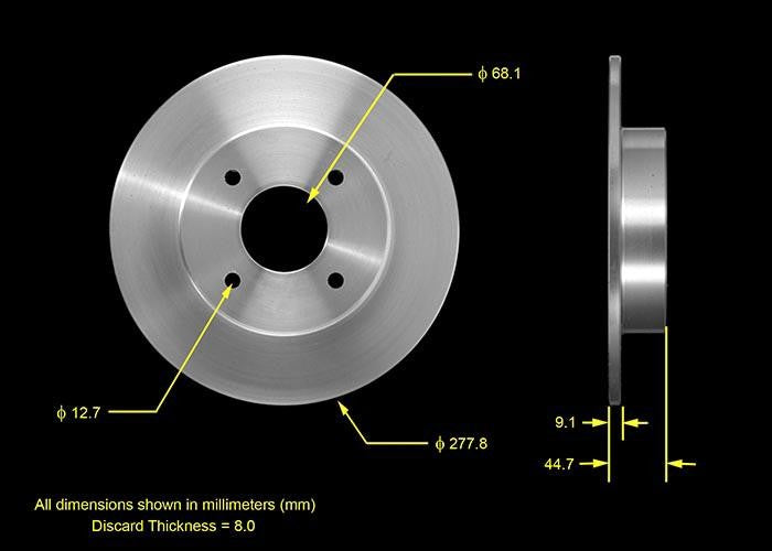 BENDIX PREMIUM DRUM AND ROTOR Disc Brake Rotor PRT5554