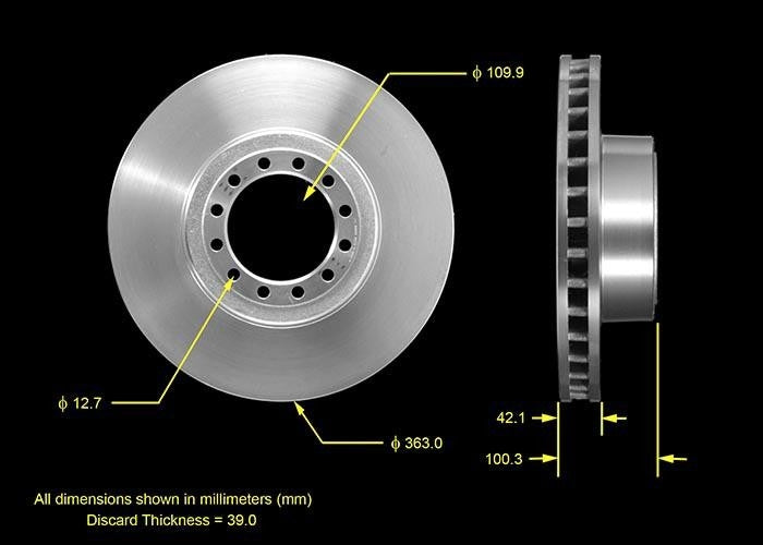 BENDIX PREMIUM DRUM AND ROTOR Disc Brake Rotor PRT5558