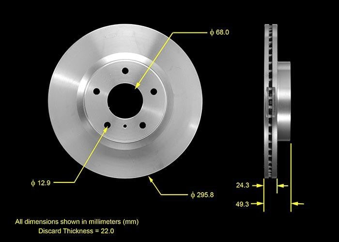 BENDIX PREMIUM DRUM AND ROTOR Disc Brake Rotor PRT5559