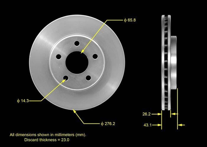 BENDIX PREMIUM DRUM AND ROTOR Disc Brake Rotor PRT5564