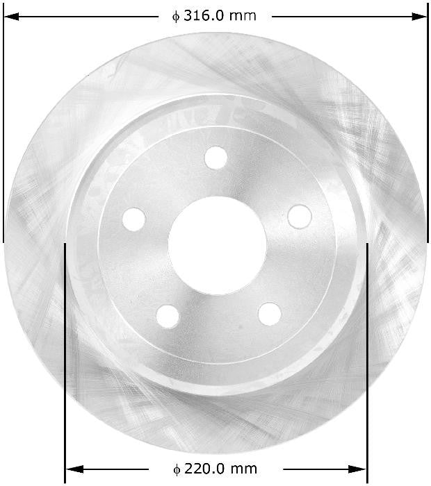 BENDIX PREMIUM DRUM AND ROTOR Disc Brake Rotor PRT5726