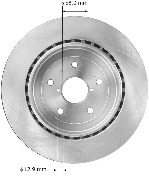 BENDIX PREMIUM DRUM AND ROTOR Disc Brake Rotor PRT5754