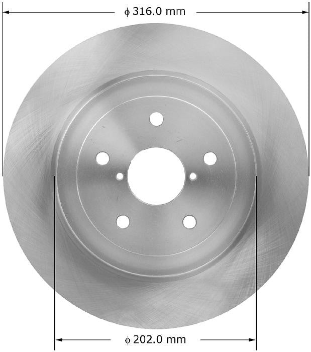 BENDIX PREMIUM DRUM AND ROTOR Disc Brake Rotor PRT5754