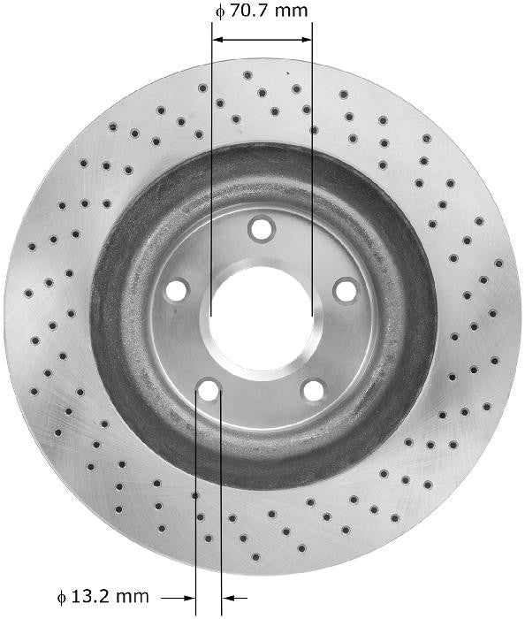 BENDIX PREMIUM DRUM AND ROTOR Disc Brake Rotor  top view frsport PRT5789