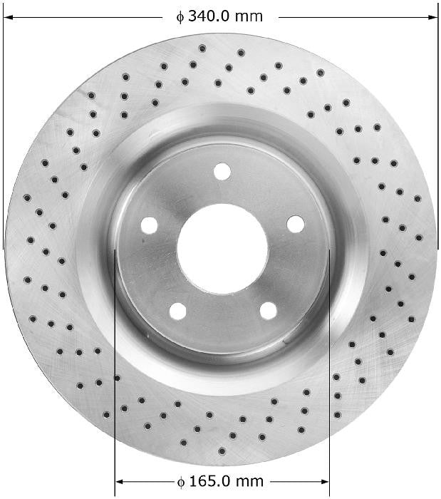 BENDIX PREMIUM DRUM AND ROTOR Disc Brake Rotor  top view frsport PRT5789