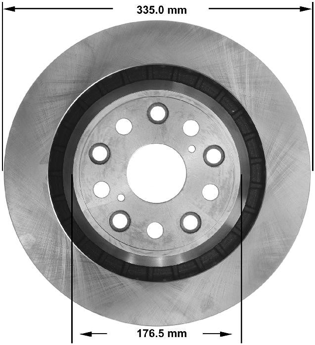 BENDIX PREMIUM DRUM AND ROTOR Disc Brake Rotor PRT5804