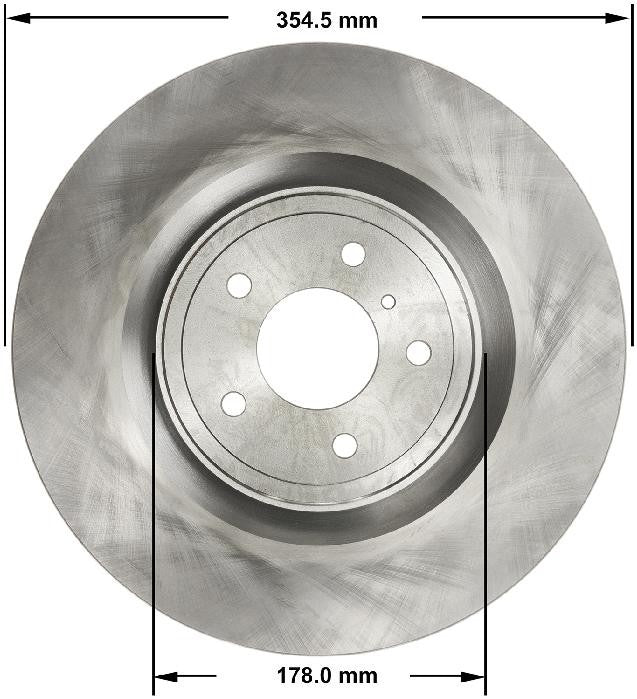 BENDIX PREMIUM DRUM AND ROTOR Disc Brake Rotor PRT5814