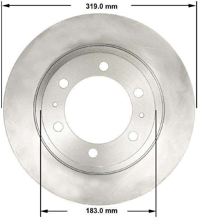 BENDIX PREMIUM DRUM AND ROTOR Disc Brake Rotor PRT5819