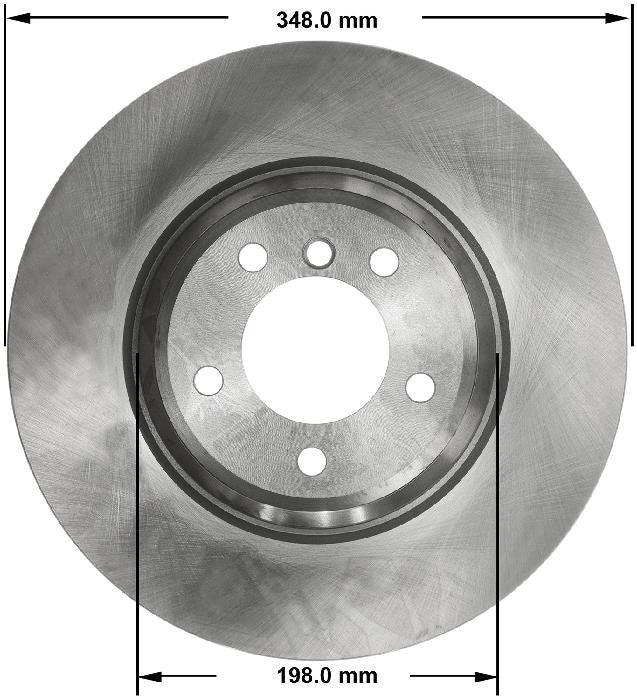 BENDIX PREMIUM DRUM AND ROTOR Disc Brake Rotor  top view frsport PRT5822