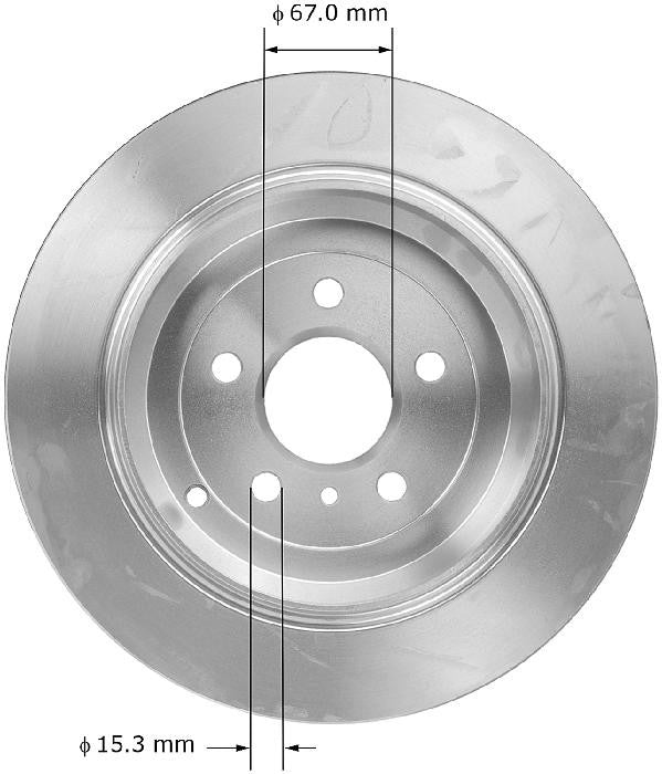 BENDIX PREMIUM DRUM AND ROTOR Disc Brake Rotor PRT5870