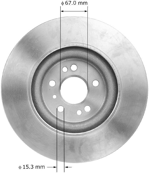 BENDIX PREMIUM DRUM AND ROTOR Disc Brake Rotor PRT5871