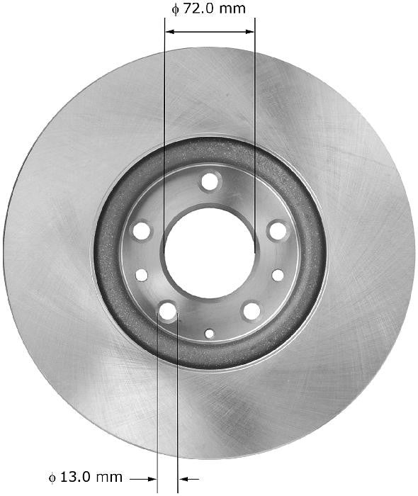 BENDIX PREMIUM DRUM AND ROTOR Disc Brake Rotor PRT5880