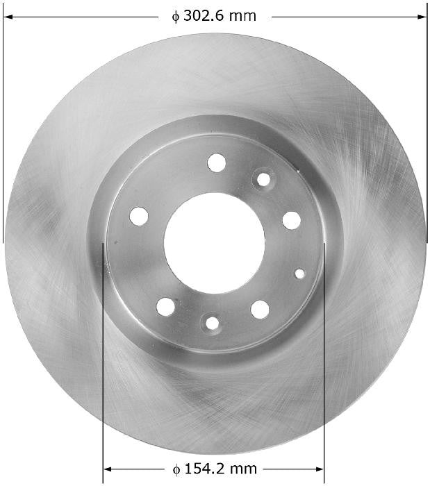 BENDIX PREMIUM DRUM AND ROTOR Disc Brake Rotor PRT5883