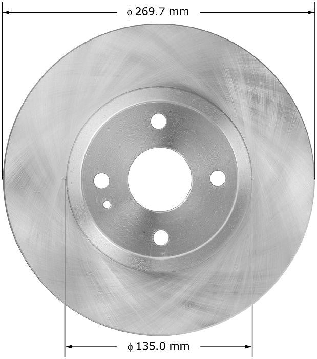 BENDIX PREMIUM DRUM AND ROTOR Disc Brake Rotor  top view frsport PRT5887