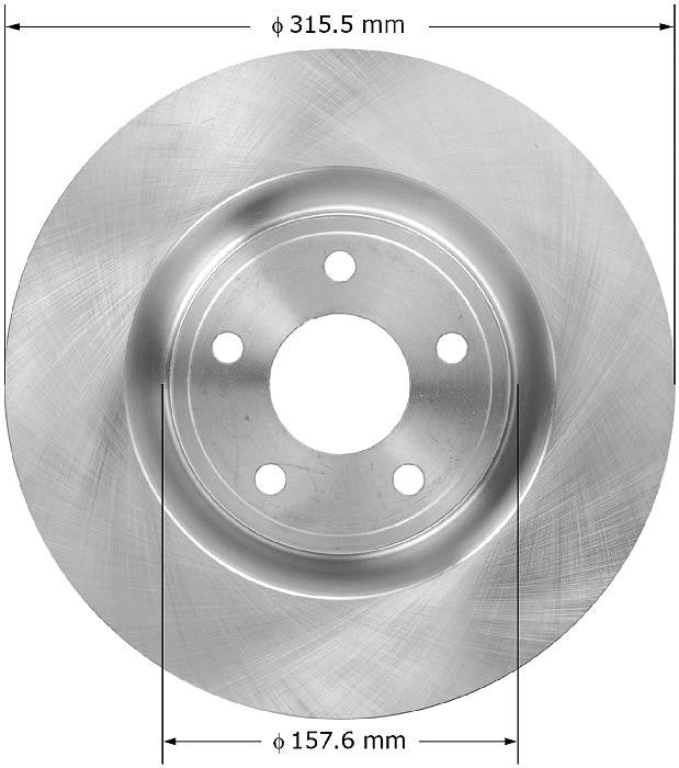 BENDIX PREMIUM DRUM AND ROTOR Disc Brake Rotor PRT5893