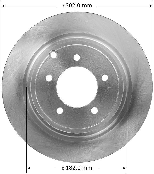 BENDIX PREMIUM DRUM AND ROTOR Disc Brake Rotor PRT5896