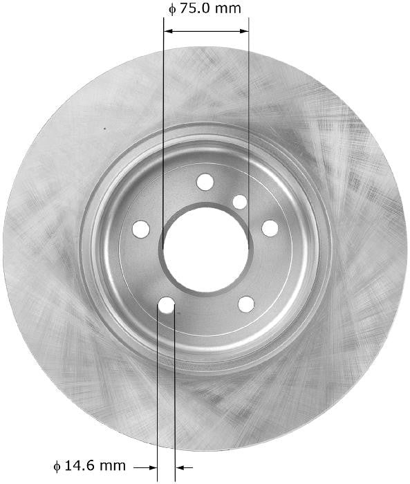 BENDIX PREMIUM DRUM AND ROTOR Disc Brake Rotor PRT5945