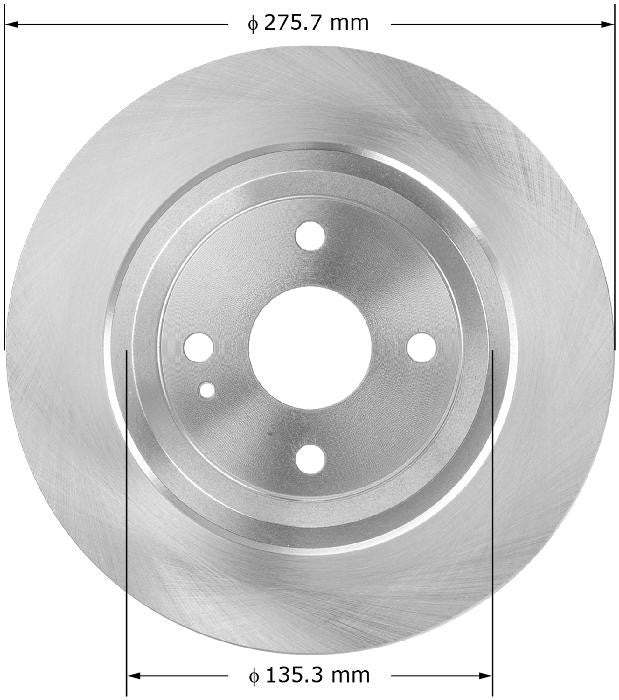 BENDIX PREMIUM DRUM AND ROTOR Disc Brake Rotor PRT5949