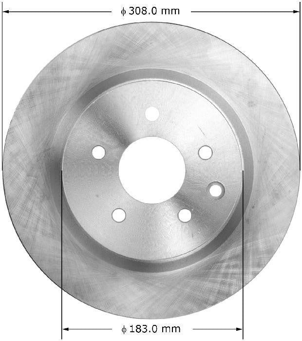 BENDIX PREMIUM DRUM AND ROTOR Disc Brake Rotor PRT5955