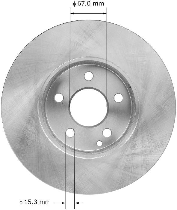 BENDIX PREMIUM DRUM AND ROTOR Disc Brake Rotor PRT5957