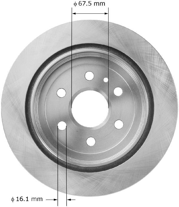 BENDIX PREMIUM DRUM AND ROTOR Disc Brake Rotor PRT5972