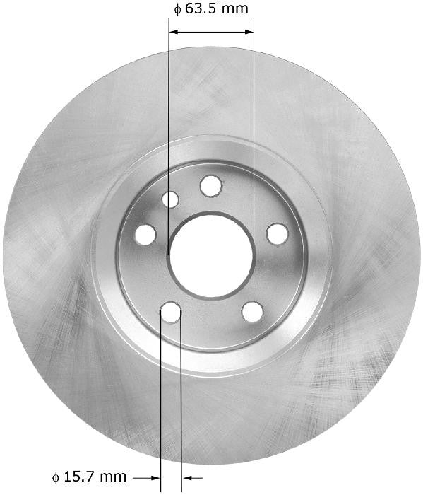 BENDIX PREMIUM DRUM AND ROTOR Disc Brake Rotor PRT6007