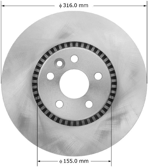 BENDIX PREMIUM DRUM AND ROTOR Disc Brake Rotor PRT6007